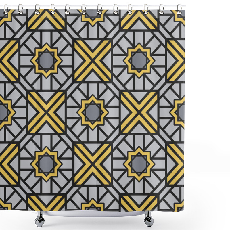 Personality  Vector Geometric Pattern Shower Curtains