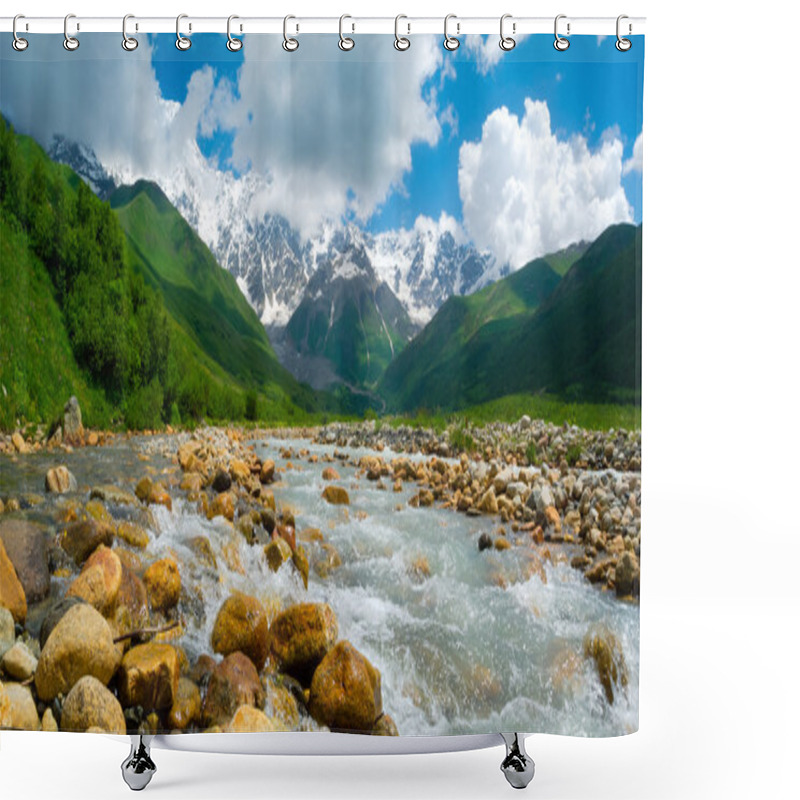 Personality  : Enguri River Near Ushguli, Svaneti, Georgia Shower Curtains