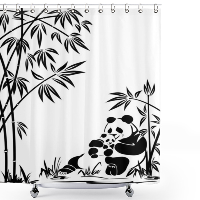 Personality  Panda Shower Curtains