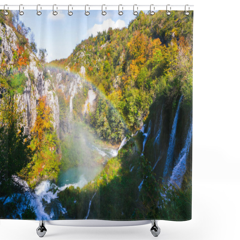 Personality  Waterfalls, Plitvice National Park, Croatia Shower Curtains