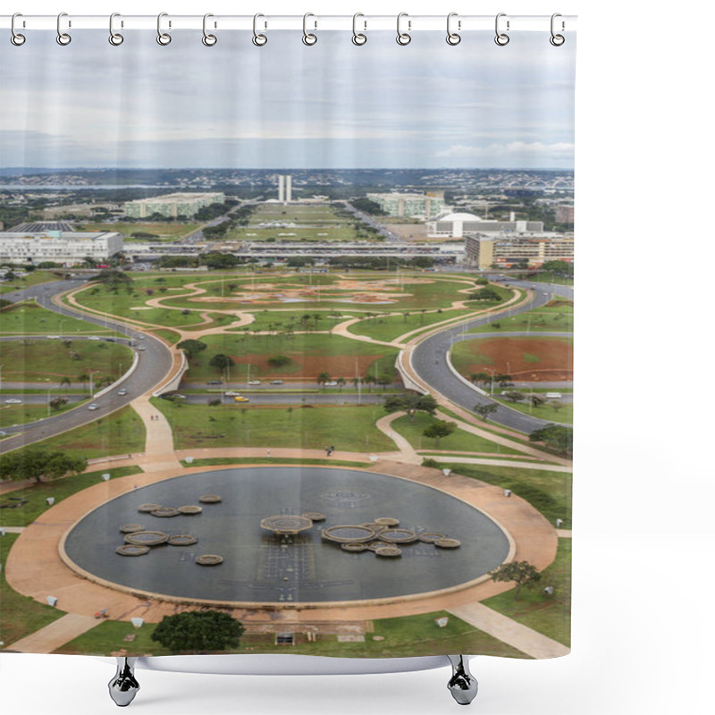 Personality  View From The TV Tower To The Central Axis In Brasilia, Federal District, Capital City Of Brazil Shower Curtains