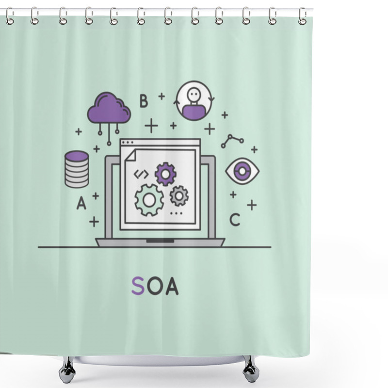 Personality  SOA Service Oriented Architecture Shower Curtains