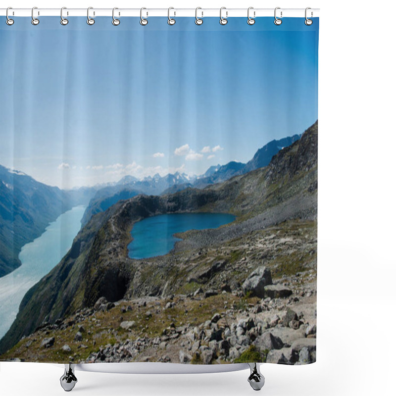 Personality  Besseggen Ridge Over Gjende Lake In Jotunheimen National Park, Norway Shower Curtains