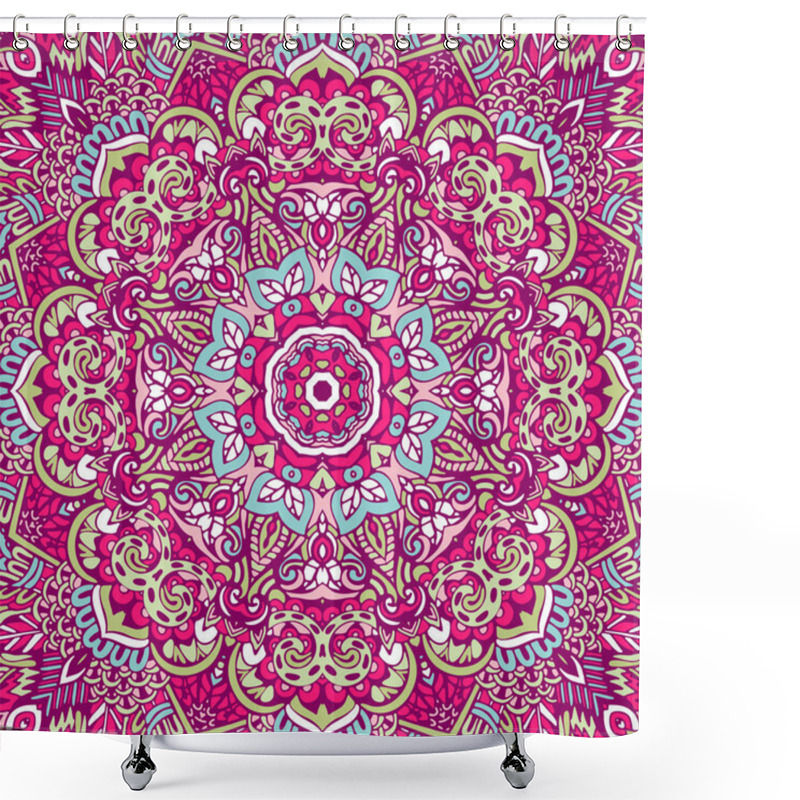 Personality  Indian Floral Paisley Medallion Pattern. Ethnic Mandala Ornament. Shower Curtains