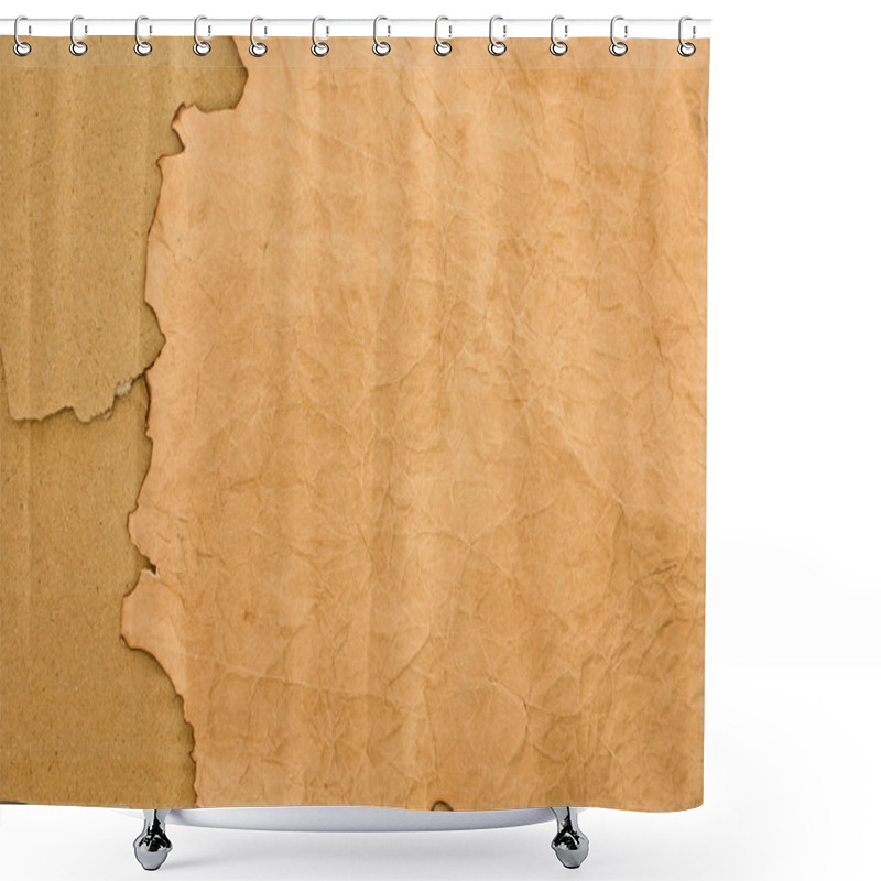 Personality  Scorched Paper And Cardboard Backround Shower Curtains