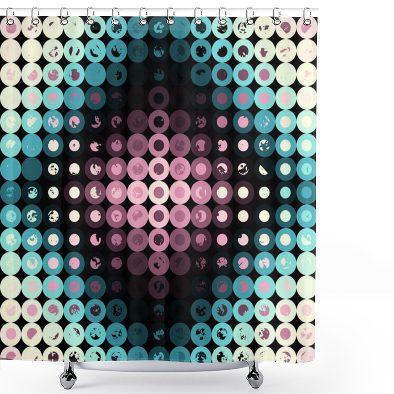 Personality  Geometric Abstract Pattern In Low Poly Style. Shower Curtains