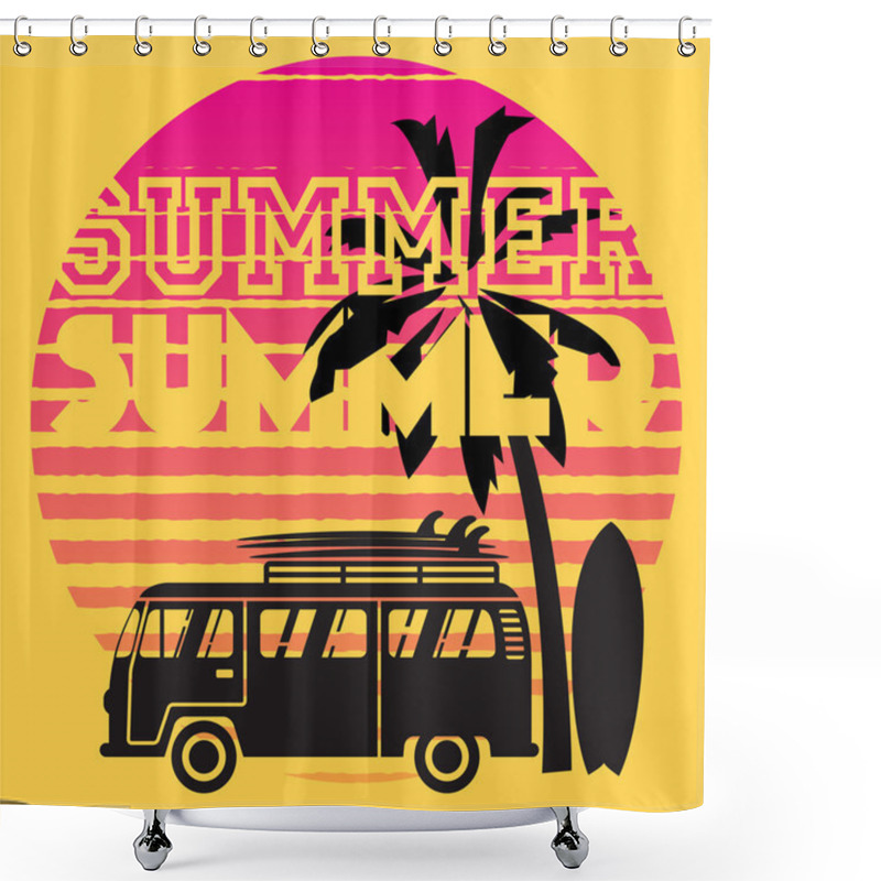 Personality  Let's Go To The Beach In Summer Shower Curtains