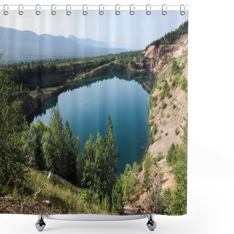 Personality  Beautiful Landscape View Of Mountains And Lake, Altai, Russia Shower Curtains