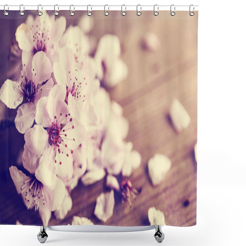 Personality  Cherry Tree Blossom  Flowers Shower Curtains