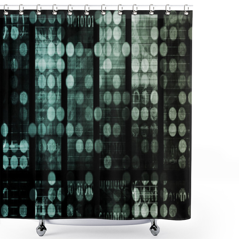 Personality  Technology Abstract Shower Curtains