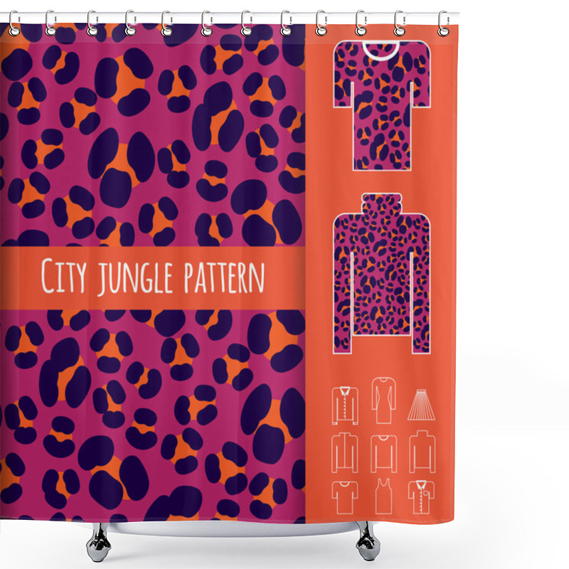 Personality  Animal Print Seamless Pattern Shower Curtains