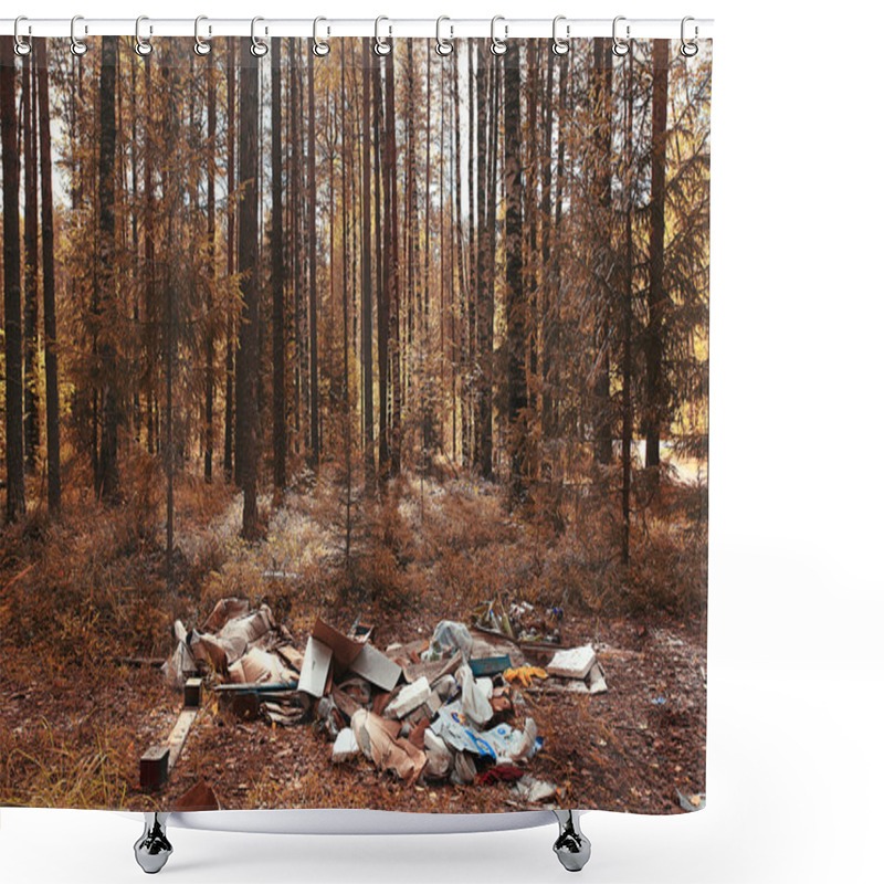 Personality  Garbage Dump In The Woods Shower Curtains