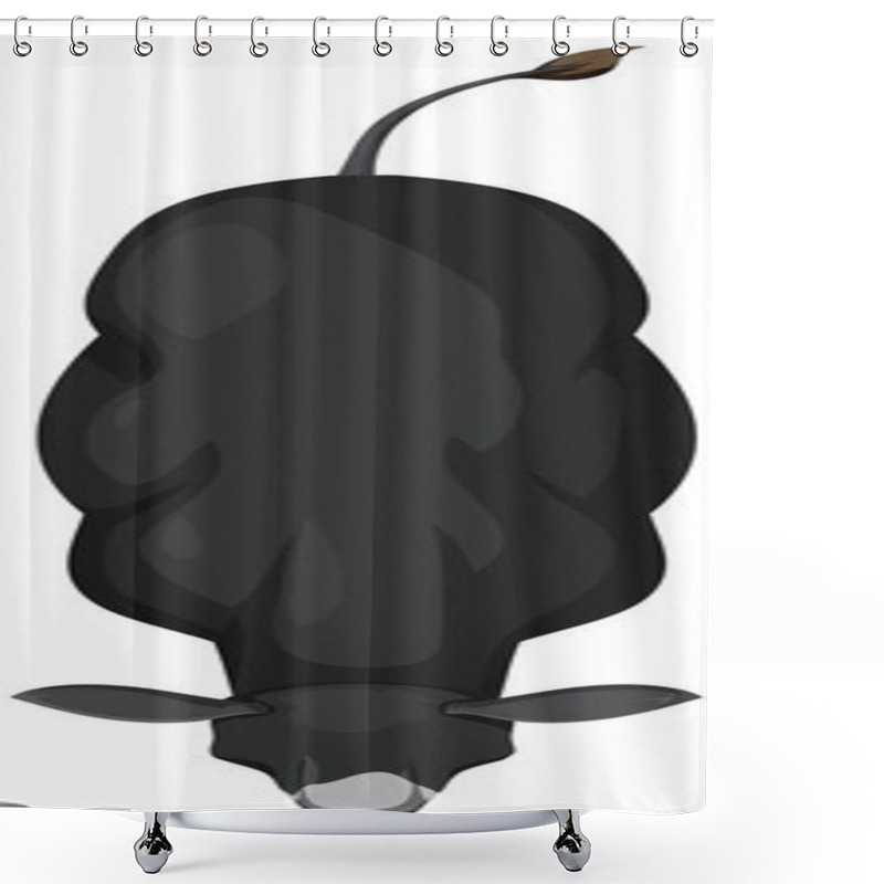 Personality  Illustration Of A Cow From A Top-down Perspective Shower Curtains