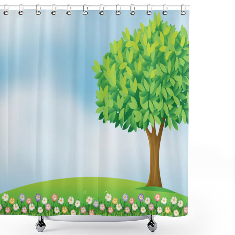 Personality  Flowers In The Hill Shower Curtains