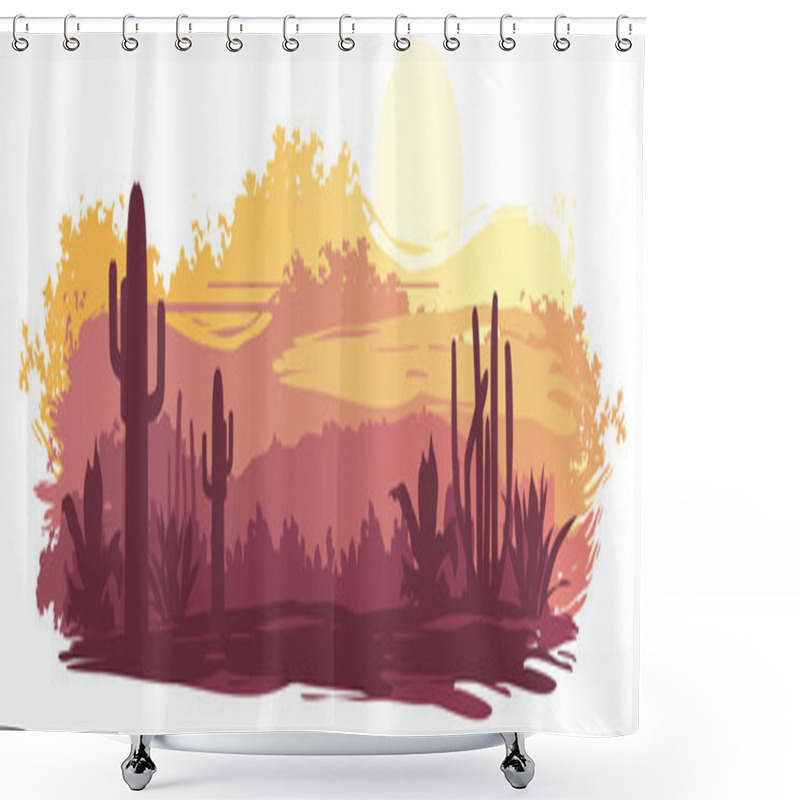 Personality  Mexican Landscape Shower Curtains