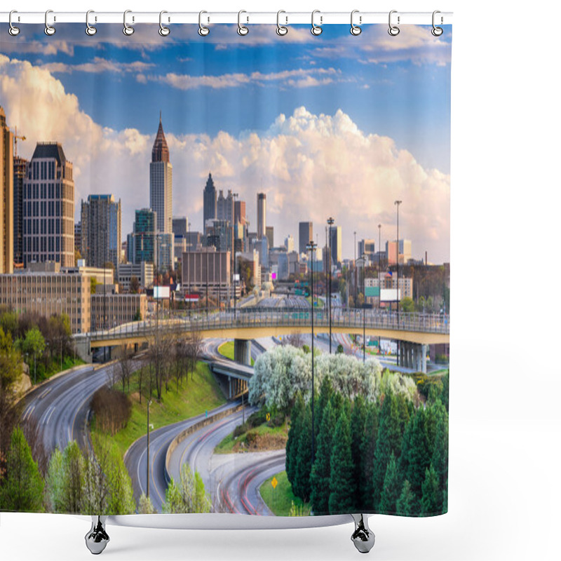 Personality  Atlanta Georgia Skyline Shower Curtains