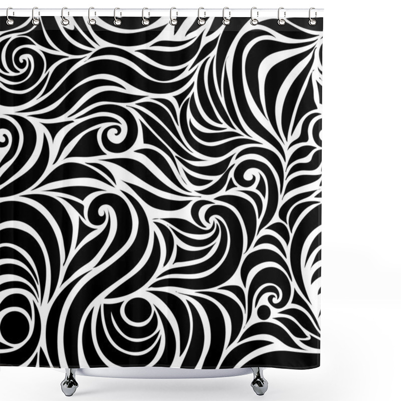 Personality  Waves. Seamless Background Shower Curtains