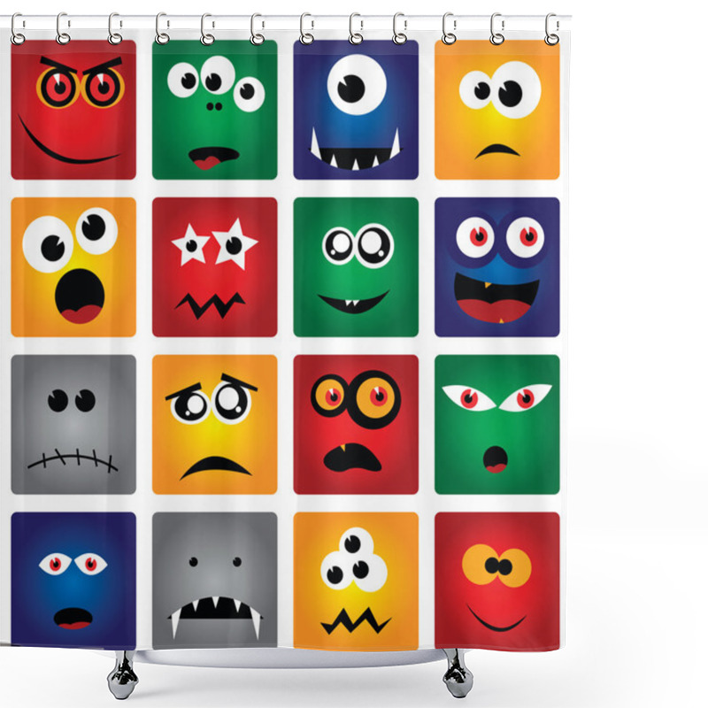 Personality  Monsters Shower Curtains