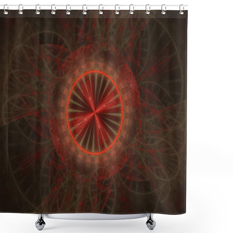 Personality  Cosmic Geometry. Light Phenomena In Space. Flash And Lightning In The Languid Air. Abstract Fractal Mandala Illustration. The Underlying Processes In Other Galaxies. Shower Curtains