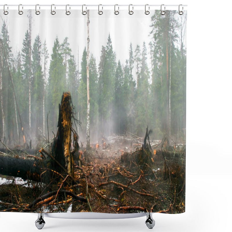 Personality  After A Fire In The Forest Shower Curtains