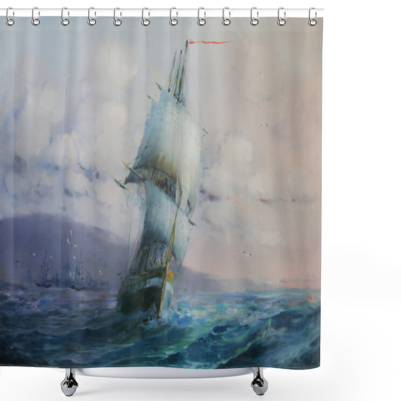 Personality  Seascape. Sea Painting. Shower Curtains