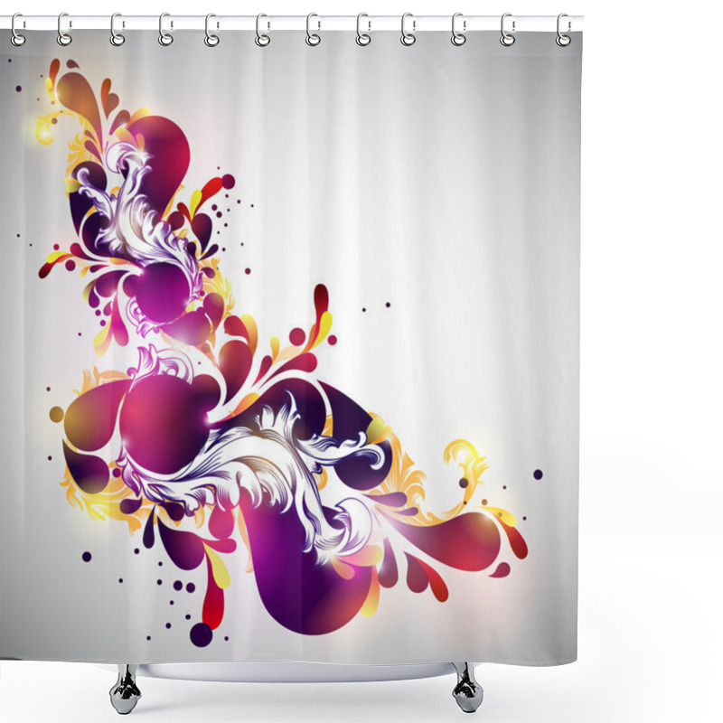 Personality  Abstract Floral Background. Shower Curtains