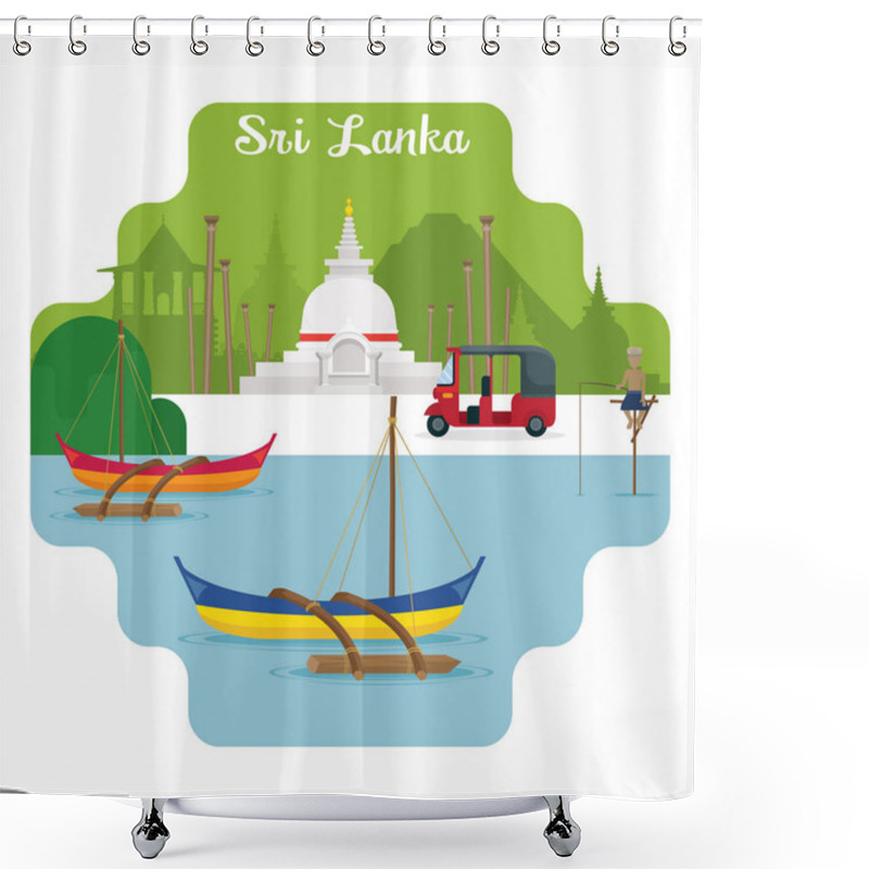 Personality  Sri Lanka Travel And Attraction Landmarks Shower Curtains