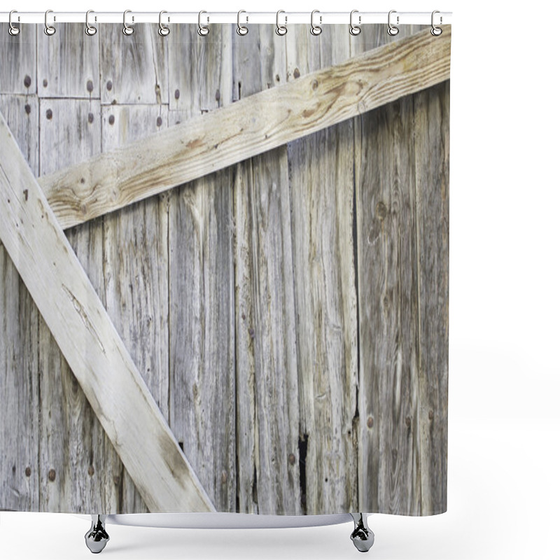 Personality  Door Plank Shower Curtains