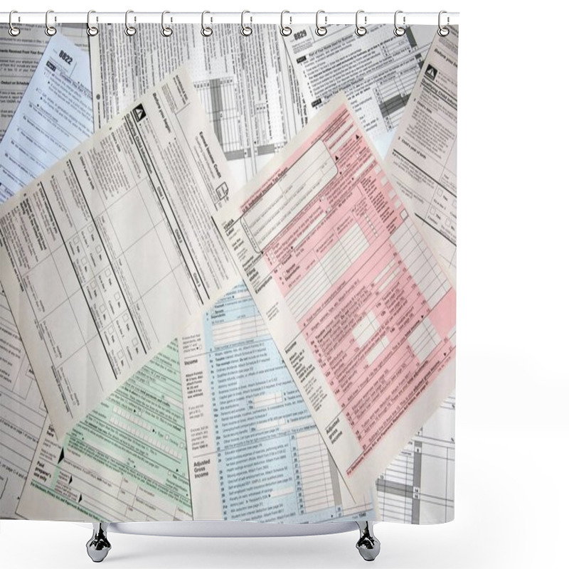 Personality  Income Tax Forms Shower Curtains