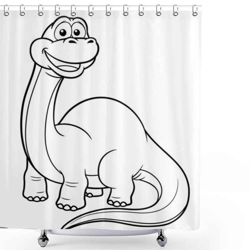 Personality  Cartoon Dinosaur Shower Curtains