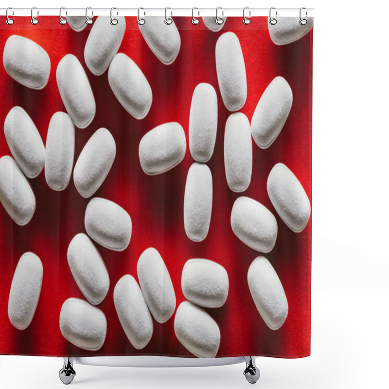 Personality  White Medical Pills Shower Curtains