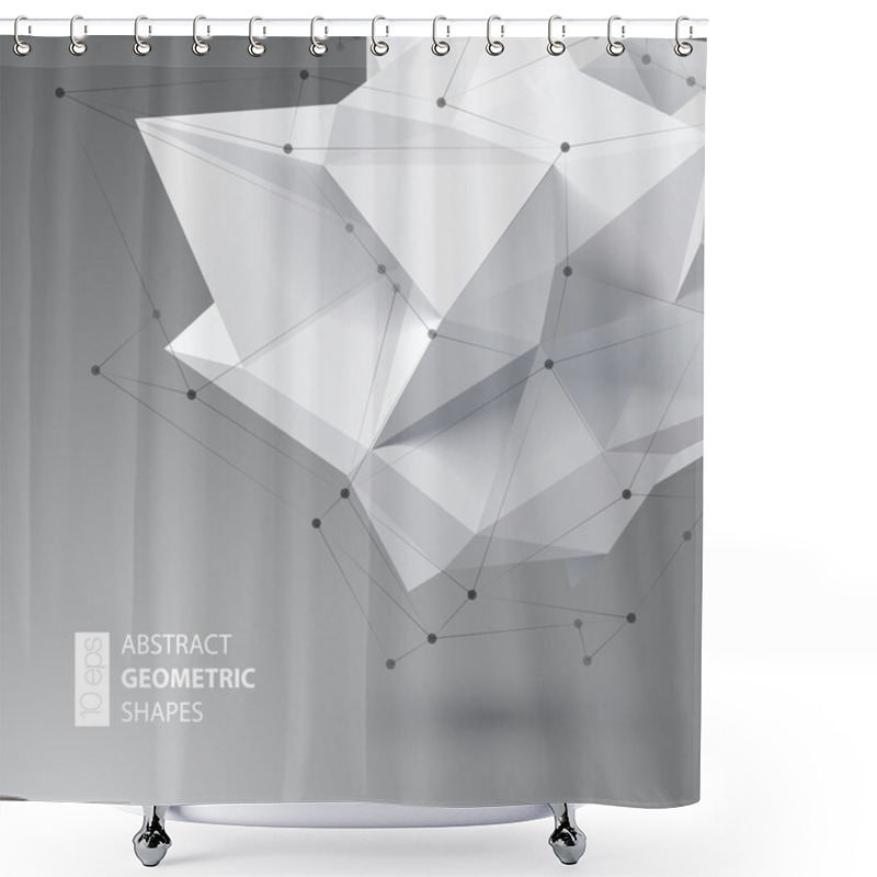 Personality  Low Polygon Geometry Shape. Vector Illustration Shower Curtains