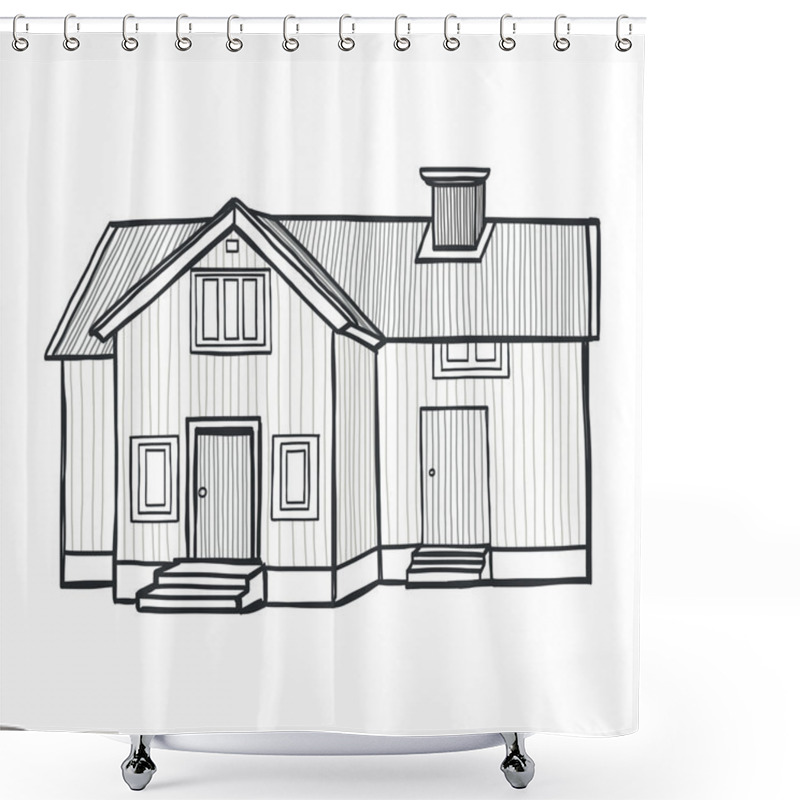 Personality  House. Shower Curtains