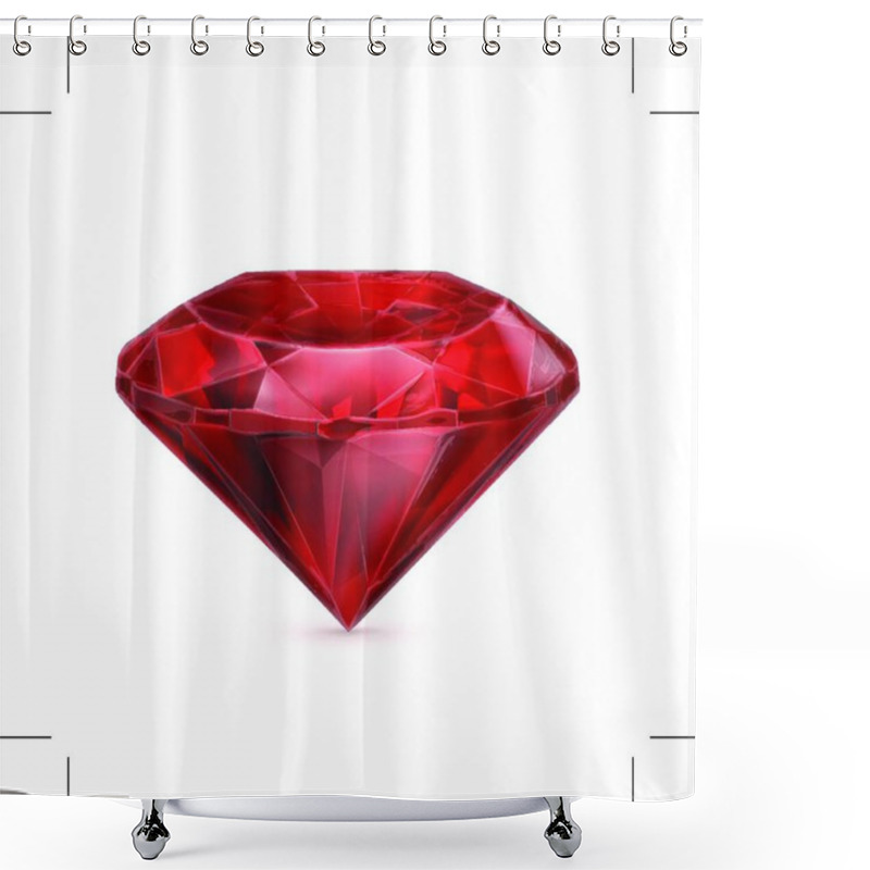 Personality  Ruby Red Vector Icon Shower Curtains