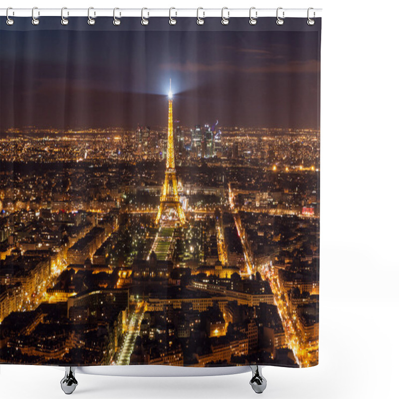 Personality  Skyline Of Paris At Night Shower Curtains