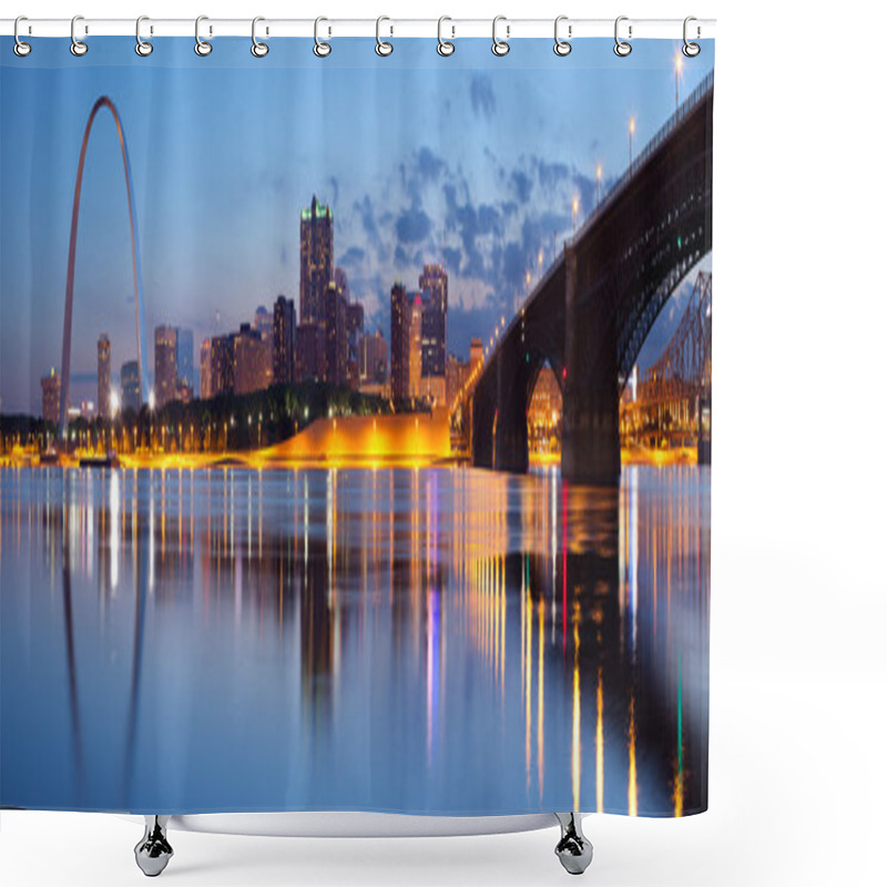 Personality  City Of St. Louis Skyline. Shower Curtains