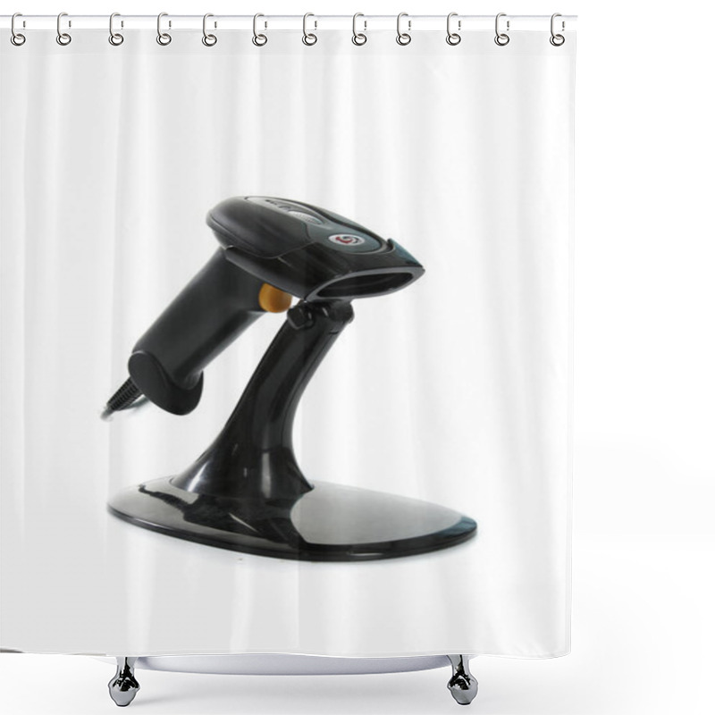 Personality  GOMEL, BELARUS - March 27, 2013: Barcode Scanner Firm NTS Gomel On A White Background. Shower Curtains