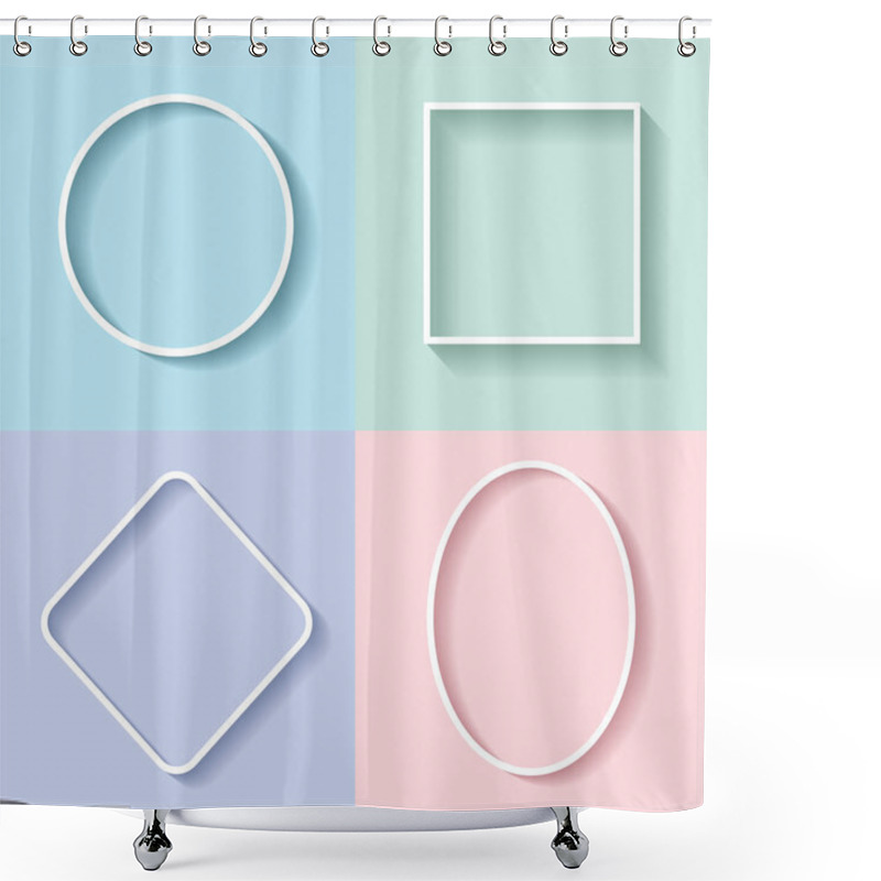 Personality  Frames Design Elements Shower Curtains