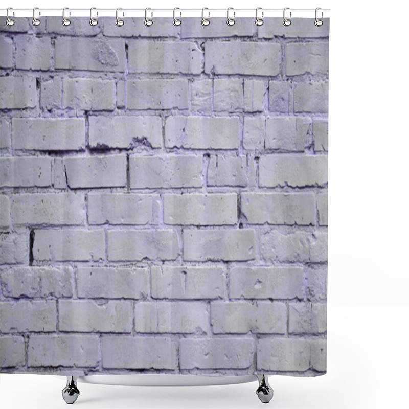 Personality  Background Texture Of Old Brick Wall, Painted In Violet Shower Curtains