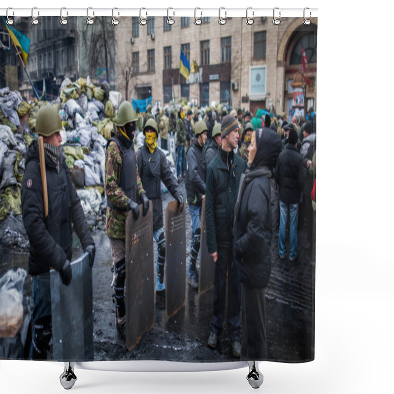 Personality  Barricades In Kiev Shower Curtains