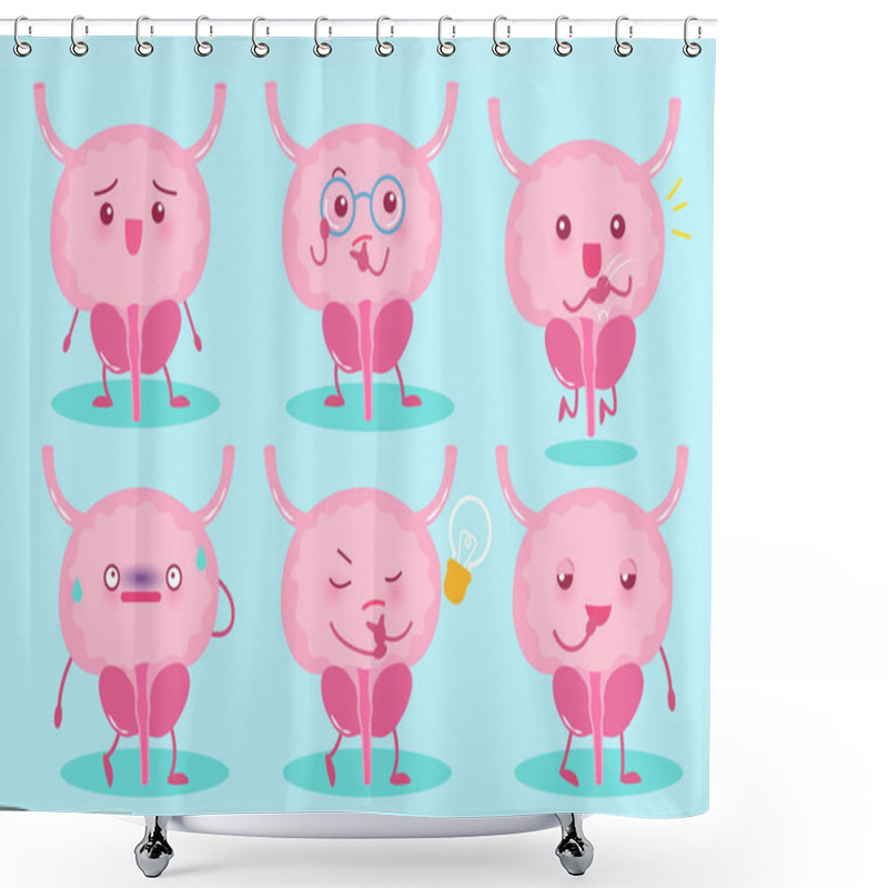 Personality  Cute Cartoon Prostate Shower Curtains