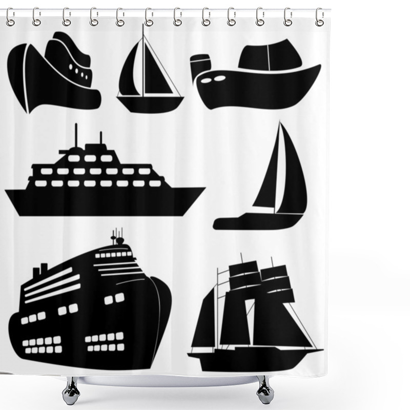 Personality  Ships And Boats Shower Curtains