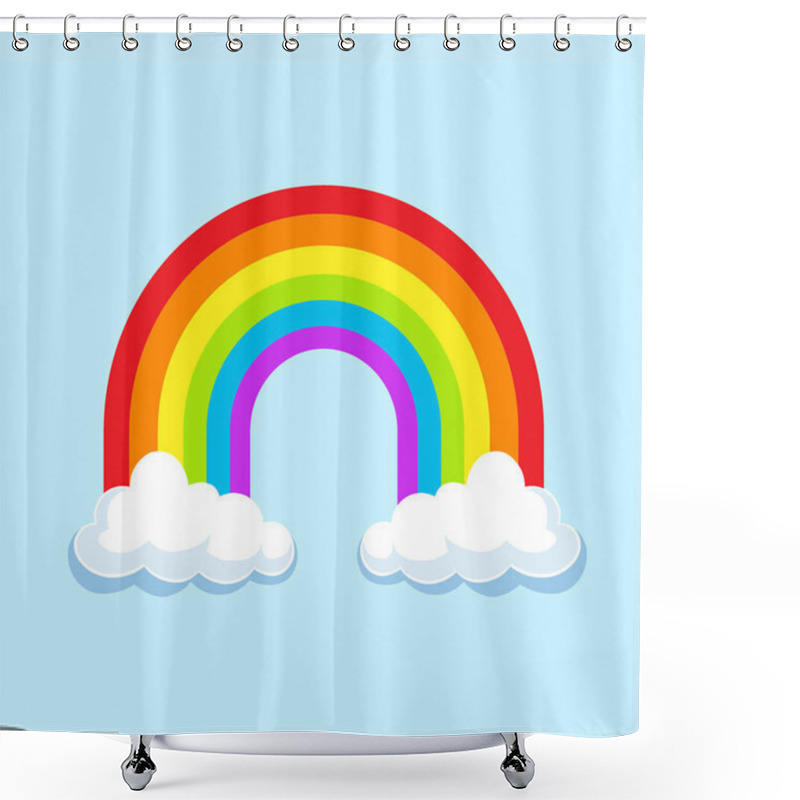 Personality  LGBT Rainbow In Clouds Symbol Icon Vector Shower Curtains