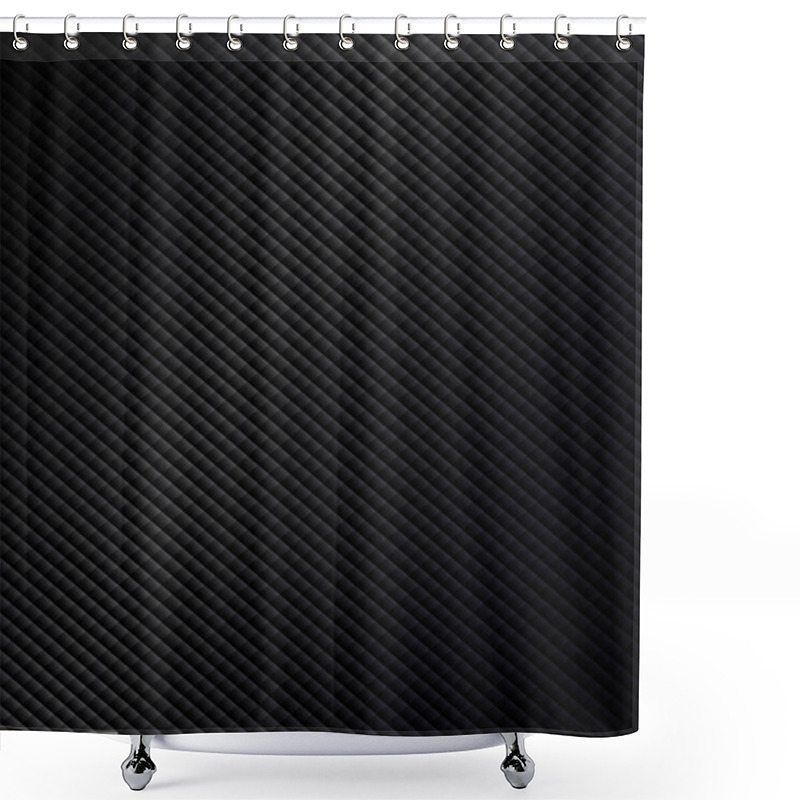 Personality  Abstract Metallic Black Background Shower Curtains