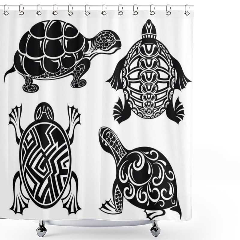 Personality  Turtles Shower Curtains