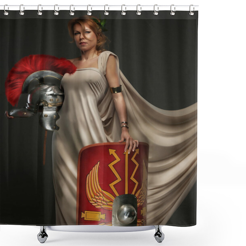 Personality  Female In Roman Clothing  Shower Curtains