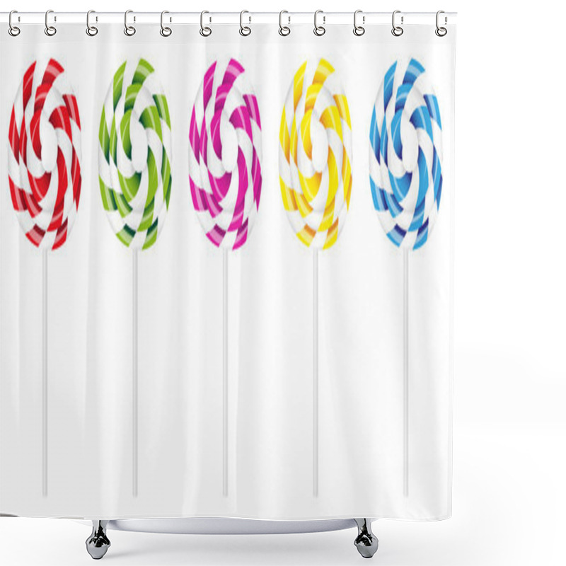 Personality  Swirly Lollipop Shower Curtains