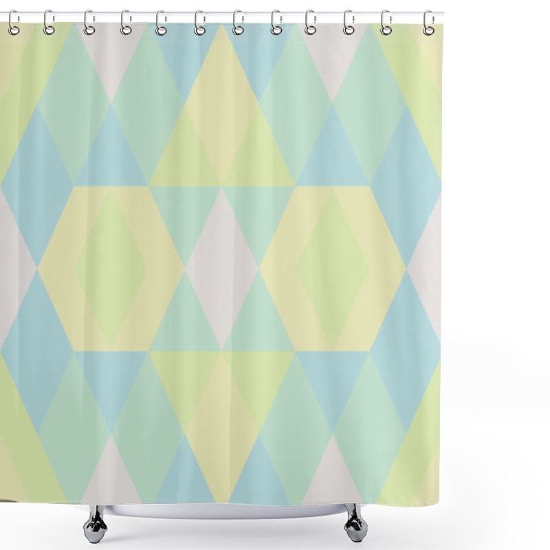 Personality  Abstract Geometrical Pattern Shower Curtains