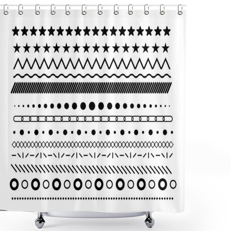 Personality  Monochrome Dividers For Pattern Shower Curtains