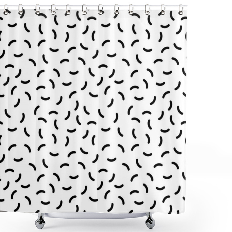 Personality  Retro Memphis Pattern - Seamless Background. Shower Curtains